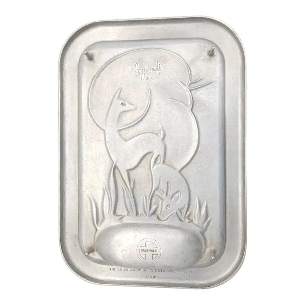 Vintage Griswold Aristocraft Cast Aluminum Deer Meat Carving Serving Platter